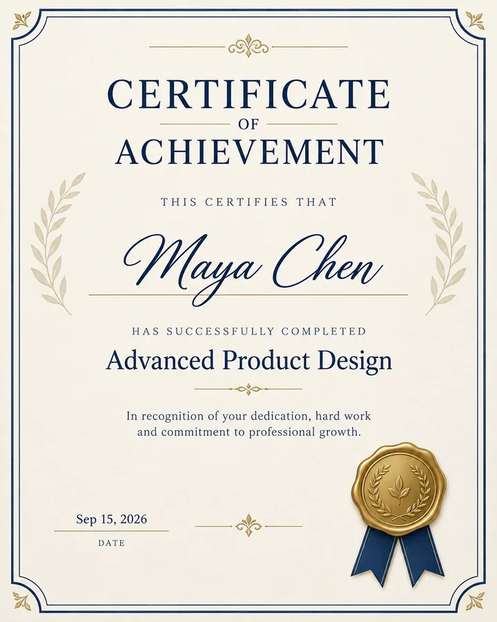 Generated certificate